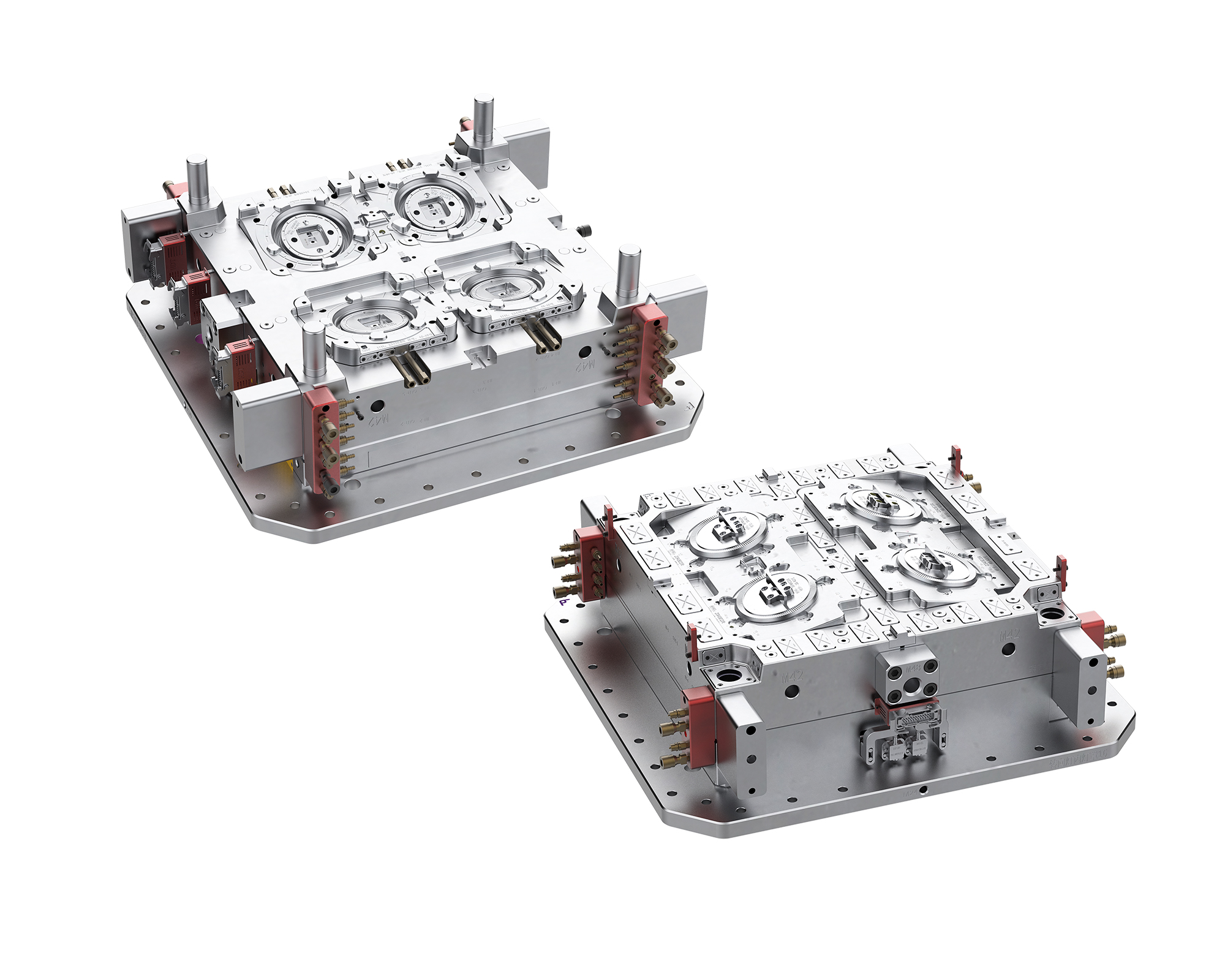 Dual color light guide block for headlights